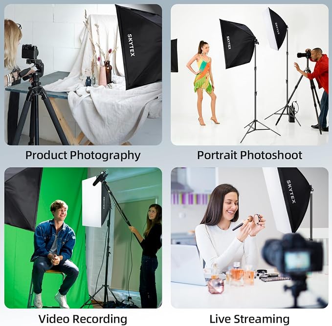 Softbox Lighting Kit 1Pack 20x28in Soft Box | 85W 2700-6400K E27 LED Bulb Continuous Photography Lighting, Photo Studio Lights Equipment for Camera Shooting, Video Recording - Image 6
