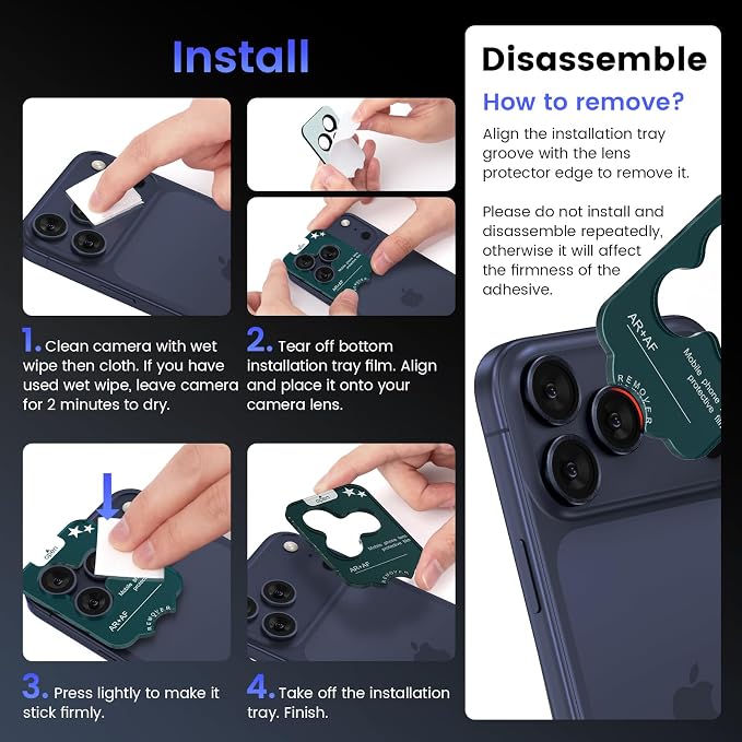 Tensea Camera Lens Protector Compatible for iPhone 17 Pro Max/17 Pro | Metal Aluminum Alloy Tempered Glass Cover Bling Camera Screen Protector Accessories, Case Friendly - Image 7