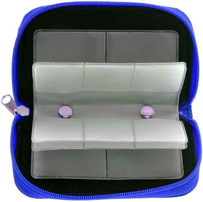 2PACK Memory Card Case - Carrying Case Suitable for Micro SD, Mini SD and 4X CF, Card Holder Bag Wallet for Media Storage Organization (Blue+Green) - Image 7