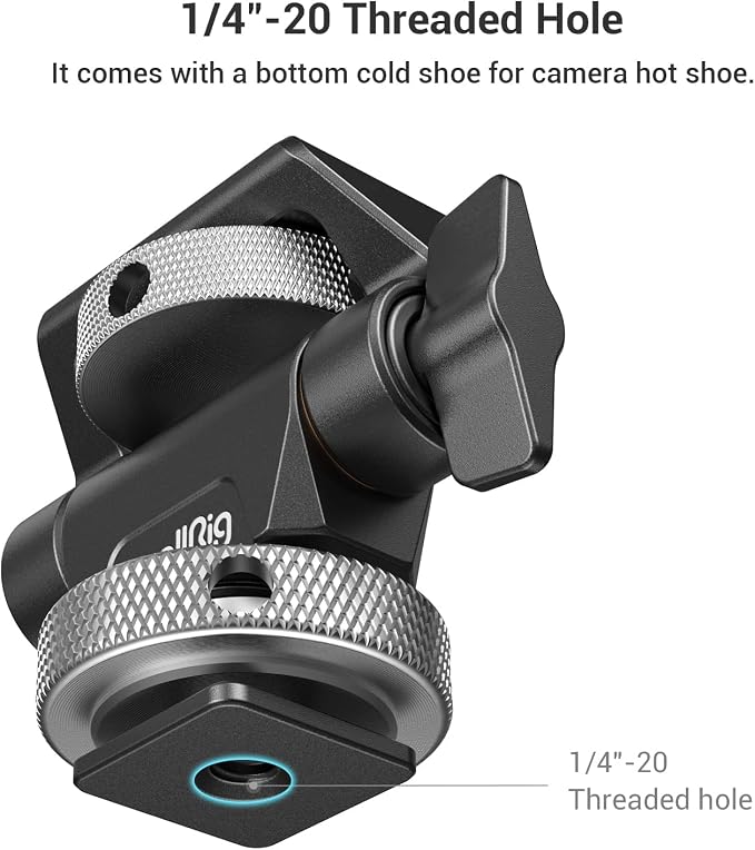 SmallRig Field Monitor Mount Holder Swivel and Tilt Adjustable with Cold Shoe Mount for 5" and 7" Monitor - Image 6