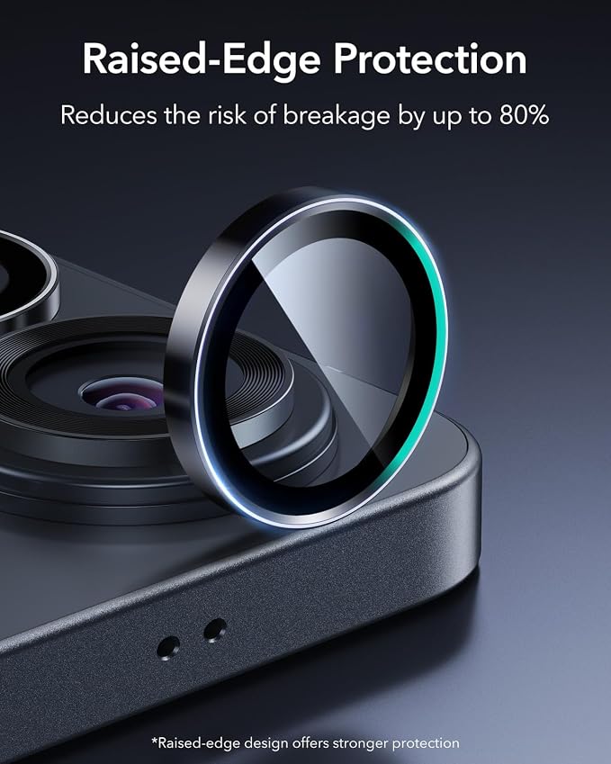 ESR for Samsung Galaxy S26 Ultra Camera Lens Protector, 1 Pack, Black | Individual Camera Cover, 9H Tempered Glass, Original Camera Clarity, Scratch-Resistant, Case Friendly - Image 3