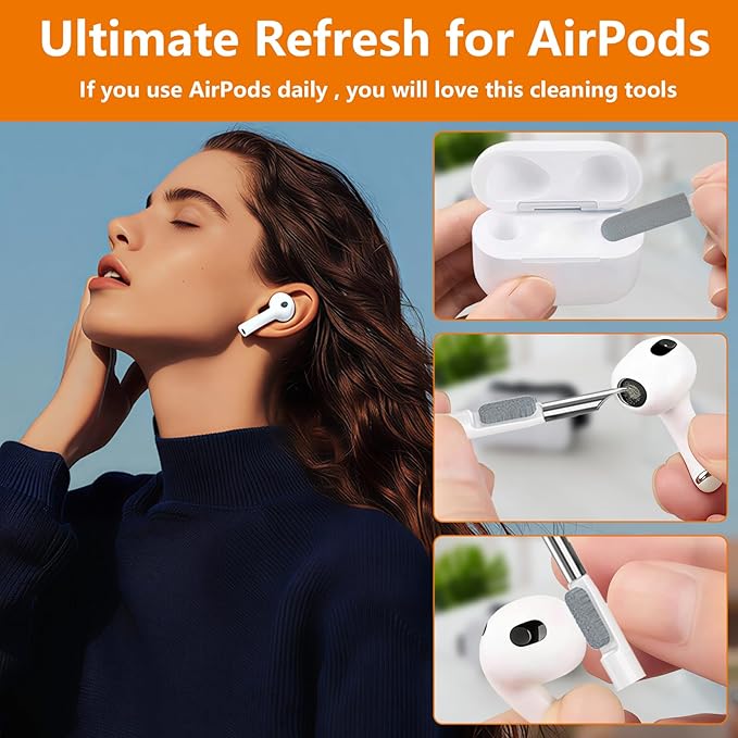 Cell Phone Cleaning Kit, iPhone Cleaning Kit for Charging Port Cleaner Keyboard Cleaning Kit for Airpods/Android/USB C/Earbuds/Laptop/iPad/Camera Lens with Stylus Pen (White, Elite Pack) - Image 4