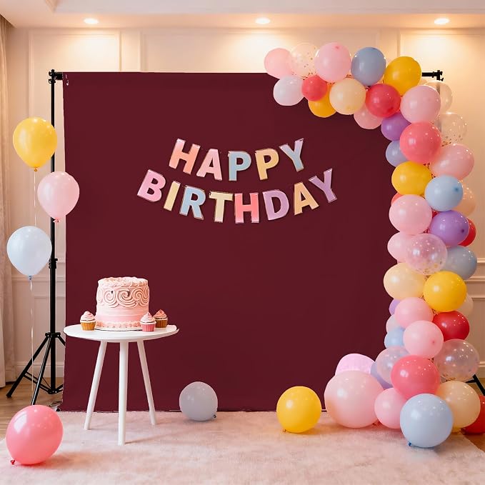 Burgundy Photography Backdrop for Photoshoot, Fabric 8x10ft | Polyester Studio Photo Backgrounds, Non Reflective, Easy to Hang, for Portrait Shoot, Product, Party Decor, Video Creation - Image 3