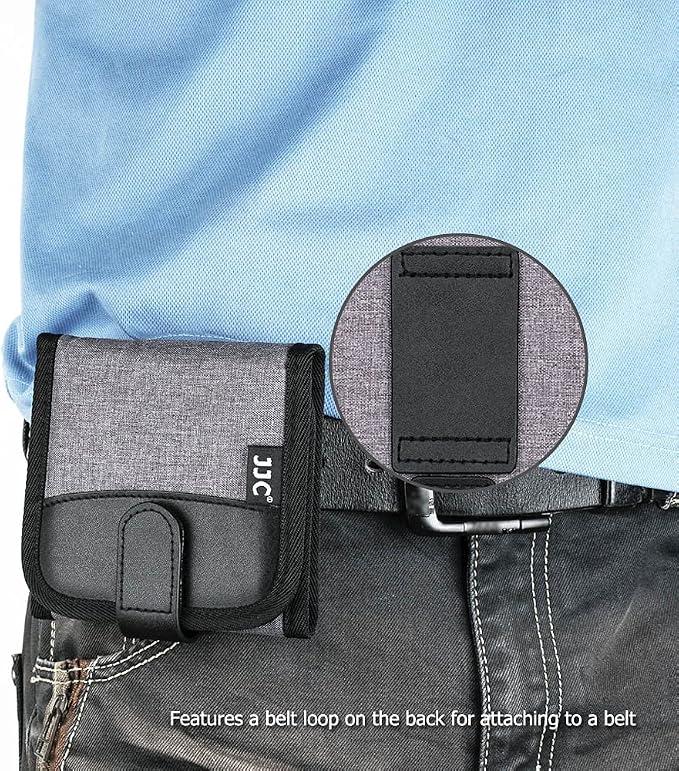 JJC 3-Pocket Lens Filter Pouch Case, Wallet for Circular Filters up to 82mm | Padded Folding Filter Bag, with Belt Loop & Fasten Closure, Durable Polyester Material, Dustproof, Compact to Travel - Image 5