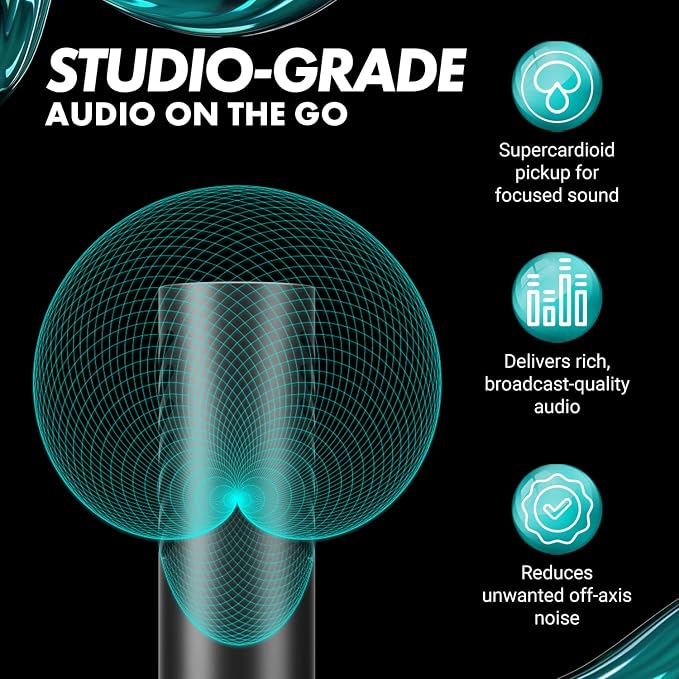 Movo VXR10-AI v2 Shotgun Microphone with AI Noise Cancellation - Camera Microphone for DSLR, Smartphone & Computer - Supercardioid On-Camera Mic with 3.5mm & USB-C Cables - Latest Version - Image 4