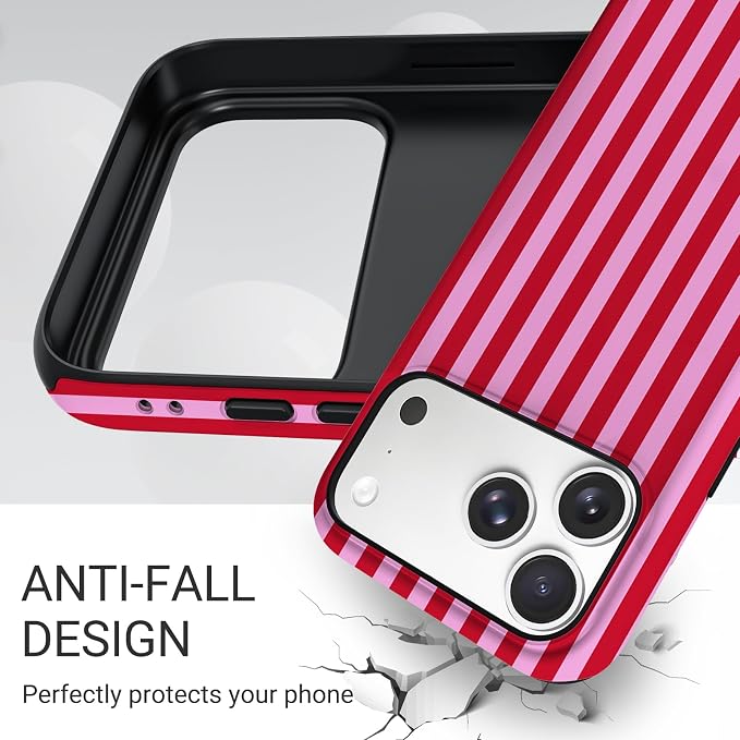 TPU Phone Case for iPhone 17 Pro Max, MagSafe Wireless Charging Compatible, Shockproof Slim Fit Protective Cover with Anti-Yellowing & Raised Camera Protection (Stripes 4, iPhone 17 Pro Max(6.9")) - Image 5
