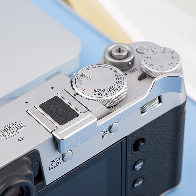 X100VI Metal Thumb Up Grip for Fujifilm X100VI XE4 XE3 X100V X100F - Silver | Aluminum Alloy X-E4 X-E3 X100T Thumb Rest Support, with Silicone Pad, Not Affected The Use of Thumb Wheel - Image 2