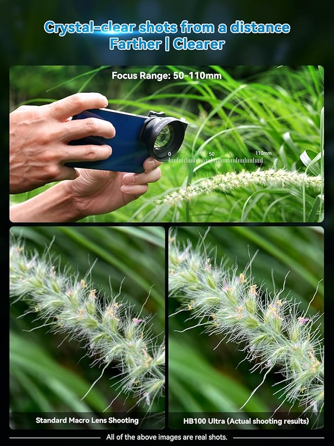 APEXEL 100Ultra Macro Lens with CPL Starlight - Enhanced Version Smartphone Lens for iPhone, Samsung, Pixel | Pro Macro Photography of Flowers, Iinsects, Jewelry, Food Details and Other Small Objects - Image 3