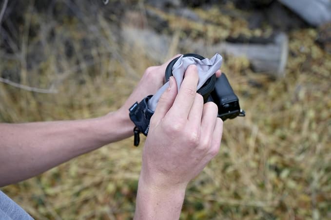 SPUDZ Ultra Microfiber Lens Cleaner with Closeable Bottom – Clip-On Pouch, Washable – for Binoculars, Scopes, Glasses, Screens | Ultra Coastal Blue, 6 x 6 Inch - Image 6
