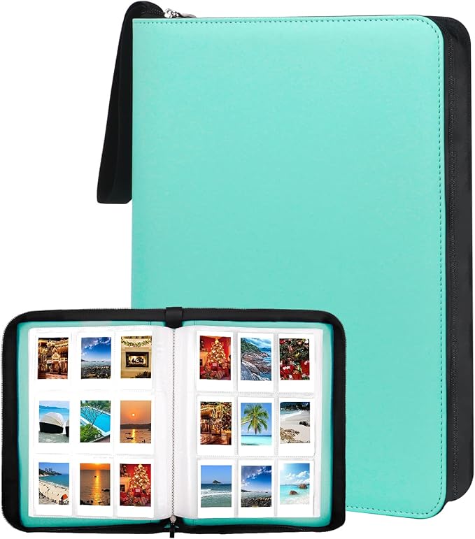 Veicevol 540-Pocket Album for Instax Mini & Polaroid 2x3 inch Photos, Green | Large Capacity, Designed for Fujifilm Instax Mini and Polaroid 2x3 Photos, To Store Pictures Or Trading Collection Cards by VEICEVOL