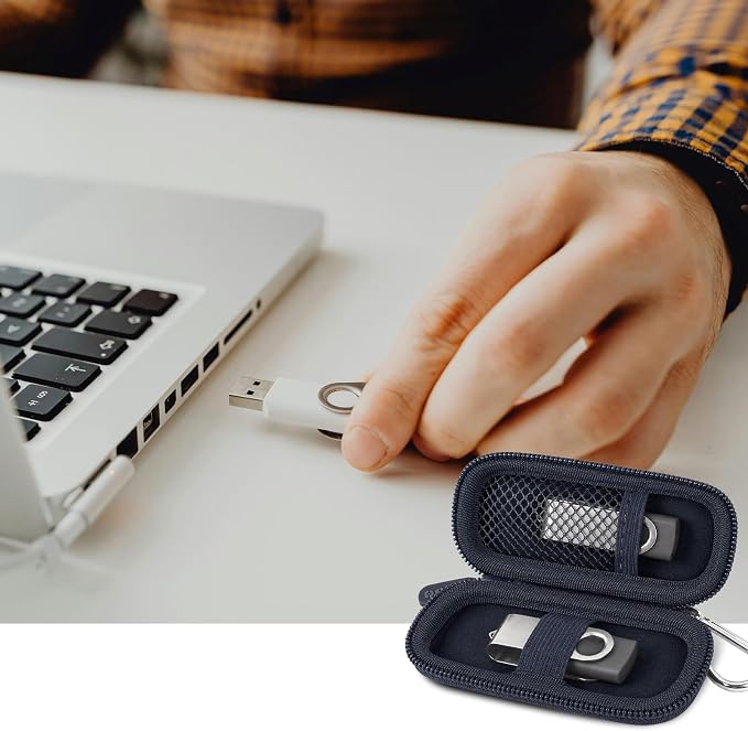 USB Flash Drive Case, SD Card/Thumb Drive/Memory Cards Holder, Bag Only | SDXC/SDHC Storage, Electronic Accessories Organizer for SanDisk / for Samsung, for Students/IT/Office/School/Travel, Royal - Image 7