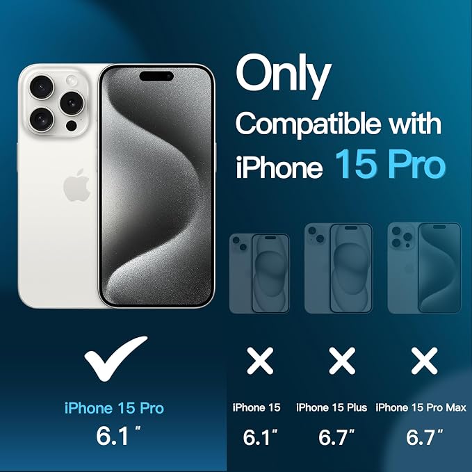 JETech Screen Protector for iPhone 15 Pro, 2+2 Pack | with Camera Lens Protector, HD Clear Tempered Glass, Anti-Scratch Protection, Easy Installation Tool - Image 3