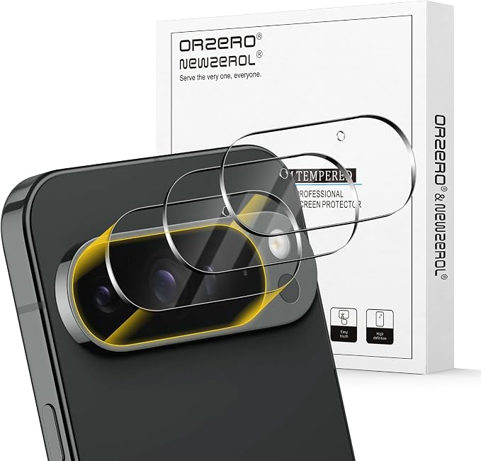 Orzero (3 Pack Camera Lens Protector Compatible for Google Pixel 10 Pro XL (Not for Pro Model), Protector de Cámera Case Friendly Tempered Glass 9H High Definition Microphone Cutout Anti-Scratch by JumpIntoOrzeroLet%E2%80%99sExploreLikeNeverBefore