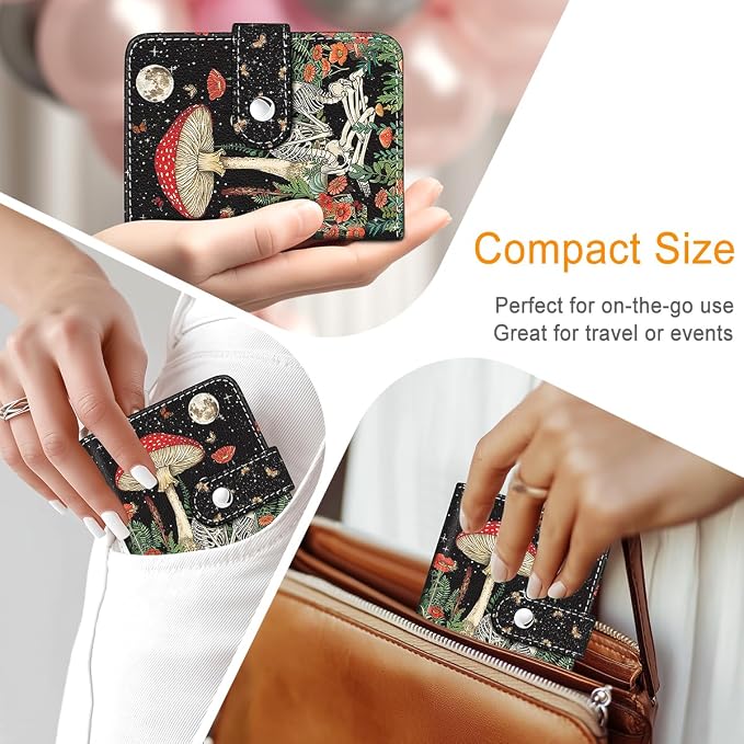 Skul Lover Mushroom Small Photo Album for 2x3 In Films, 56 Pocket | Mini Cute Picture Book, Wallet Size, for Polaroid Fujifilm Instax Mini Instant Camera Printer, Kpop Photocard Binder Holders - Image 6