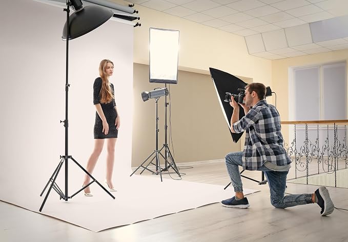 Denny Mfg Seamless Paper Backdrop for Photoshoot, Off White, 53 in x 36 ft | Photoshoot backdrop, Matte Finish for Portraits, Product Photos and Video Shoots, with Free Roll Gaffer Tape (2 in x 13 ft) - Image 3