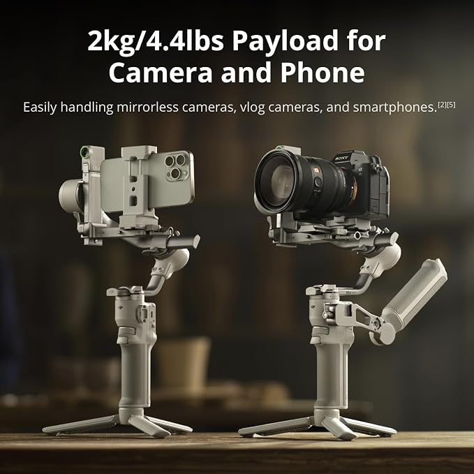 DJI RS 4 Mini Combo, Gimbal Stabilizer, Canon/Sony/Nikon/Fujifilm | Intelligent Tracking Module, Briefcase Handle, 3rd-Gen Native Vertical Shooting, Teflon Enhanced Balancing - Image 5