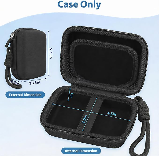 Digital Camera Case Compatible with CAMKORY Digital Point and Shoot/for KODAK PIXPRO FZ45/55 16MP Vlogging/for VAHOIALD FHD 1080P/for IWEUKJLO/for Nsoela, Holder for SD Card More (Black) - Image 4
