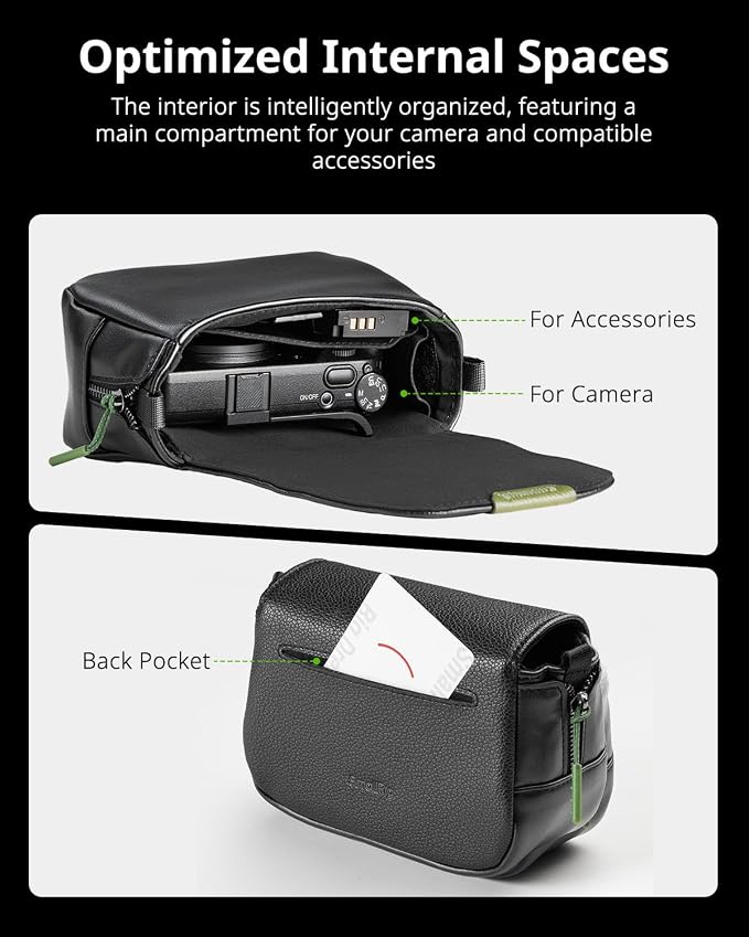 SMALLRIG Digital Camera Case with Shoulder Stap, Crossbody Protective Case | for Ricoh GRIII /GRIIIX /GRIII HDF/GRIIIX HDF/GRIV, for Sony ZV-1F/ ZV-1, for DJI Action 4/5/6, for Insta360 Ace Pro/Ace Pro2 - Image 4