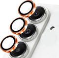 SiHPuoy 2Set Camera Lens Protector for Samsung Galaxy S26/S26 Plus, Orange | 9H+ Tempered Glass, Military Grade Shatterproof,Anti-Scratch, Case Friendly,HD Metal Camera Cover,Does not Affect Night Shots by SiHPuoy