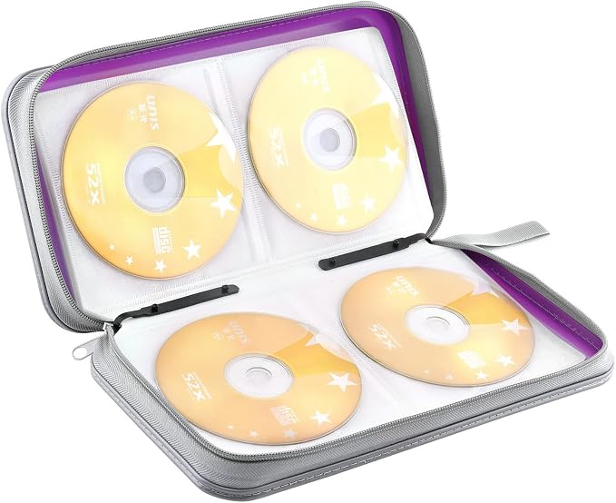 96‑Capacity Hard Plastic CD/DVD Binder for Car, Home & Travel | Zipper‑DVD Organizer, Scratch‑Resistant Sleeves Shield Discs From Dust & Damp; Stores Music, Video, Gaming & Blu‑ray Discs - Image 5