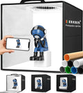 Light Box Photography, 12"x12" Photo Booth Box with 120 LED Lights Dimmable & CRI＞95, Portable Lightbox with 8 Backdrops for Mini Product Photography: Jewelry, Cards, Watches by DUCLUS