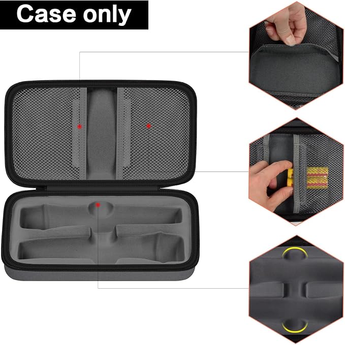 Wireless Microphone Case Compatible with JBL Wireless Two Microphone System, Handheld Dual Mic Travel Bag for Singing or Karaoke for Receivers, Adapters, AA Batteries - Image 4