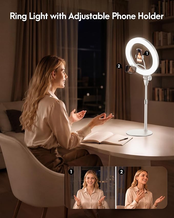 Desk Ring Light with Stand for Computer, Zoom Lighting for Computer | 30 Light Modes for Video Conference, Video Calls, Home Office, Desk Lighting for Video Recording, Podcast, Webcam, Stream - Image 15