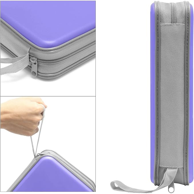 Siveit CD DVD Cases 96 Capacity Disc Storage Binder for Car(Lavender) - Image 3