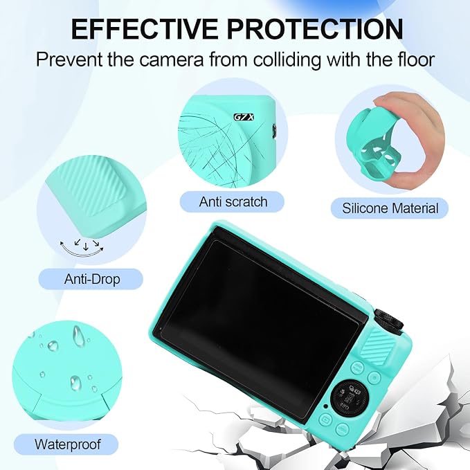 Case with Removable Lens Cover for Canon G7X Mark II/G7XII Camera(Blue) | Soft Silicone Camera Protective Case,Slim Fit,Anti-Scratch,Dustproof,Shockproof,Camera Accessories,For Travel,Daily Use - Image 2
