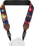 USA Gear TrueSHOT Camera Strap Neoprene Camera Straps - Padded Neck Strap, Pockets, and Quick Release Buckles - Compatible with Canon, Nikon, Sony and More DSLR and Mirrorless Cameras (Geometric) by USAGEAR