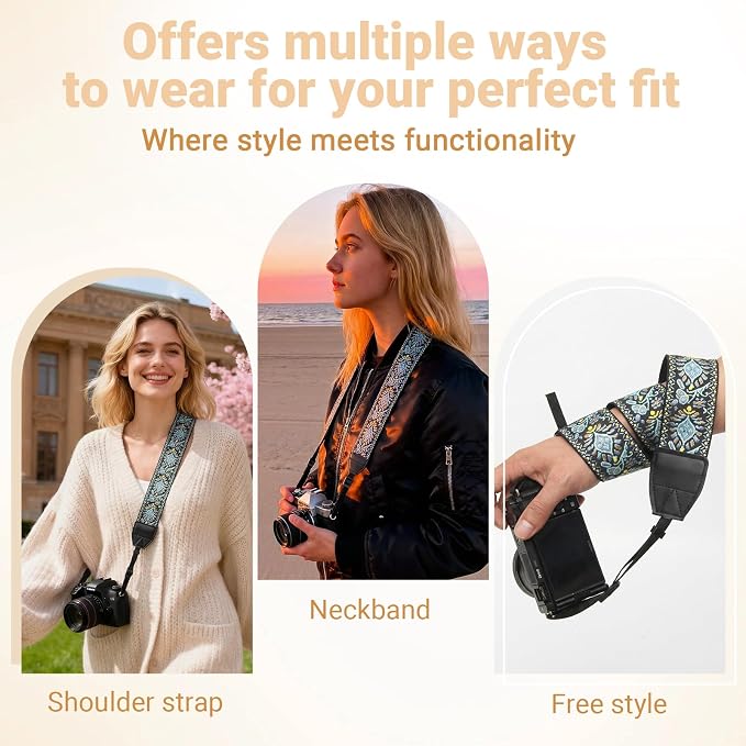 Camera Strap Neck Shoulder Strap with Quick Release Buckles for DSLR SLR - Image 6