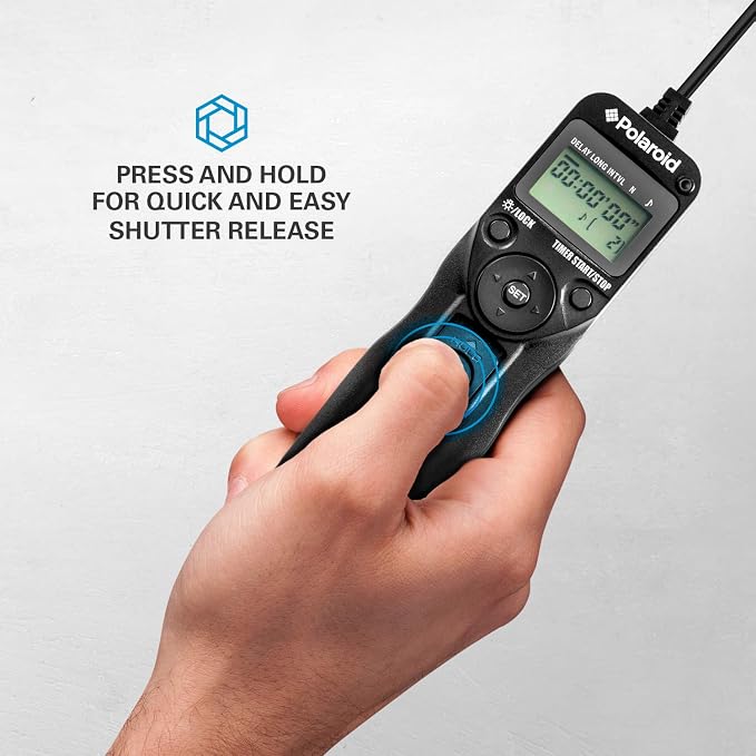 Polaroid Shutter Release Timer Remote Control For Nikon D90, D3100, D3200, D3300, D5000, D5100, D5200, D5300, D7000, D7100, D750, DF, D600, D610, P7700, P7800 Digital SLR Cameras - Image 4