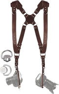 Dual Camera Harness Leather Camera Strap DSLR/SLR, All-Day Comfort by CCoiro