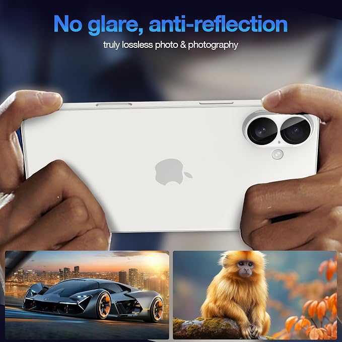 WHPXJY 2025 New Upgrade for 3 pack iPhone 17 Camera Lens Protector-Tempered Glass Cover, 9H+ Shatterproof/Anti-scratch/Maintains Original Clarity/Easy to Install - Image 4