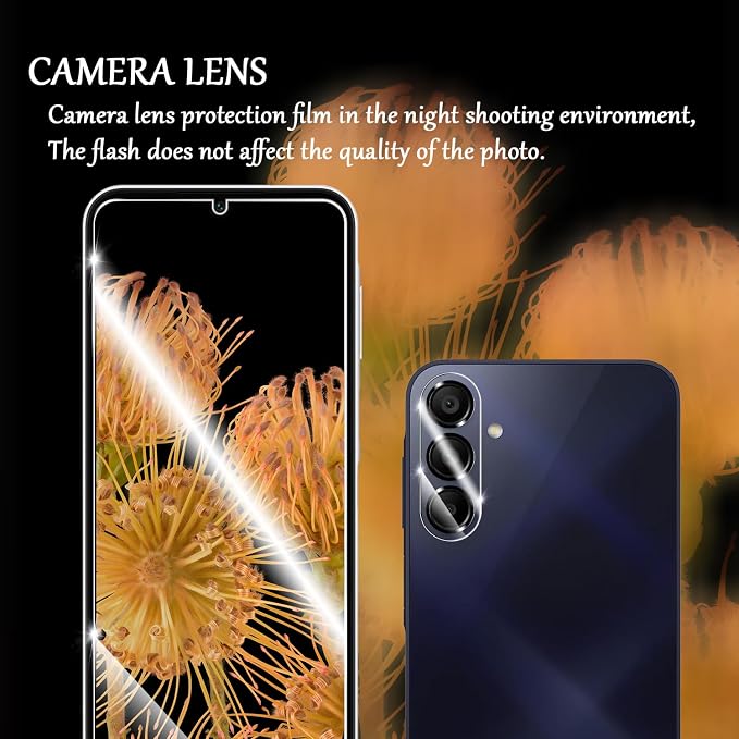 Screen Protector for Samsung Galaxy A16, [2+2 Pack] Tempered Glass for Galaxy A16 5G & Camera Lens Protectors[Ultrasonic Fingerprint Unlock] [Case Friendly] [Bubble-Free] - Image 5