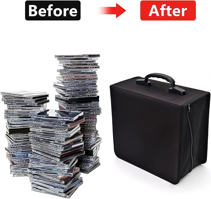 alavisxf xx CD Case, 432 Capacity Nylon Heavy Duty Organizer Wallet for Car (Pack of 2) - Image 3