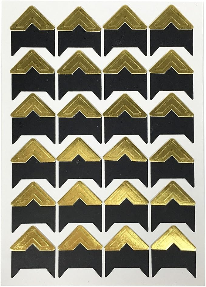 360 Count Self-Adhesive Acid Free Photo Corners for Scrapbooks Memory Books (Gold-Black-Kraft) - Image 2