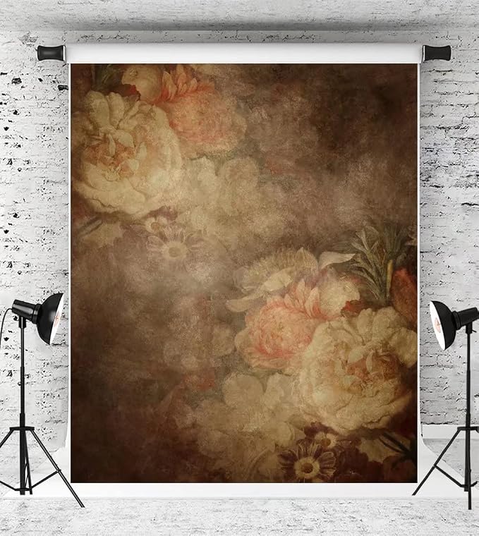 Kate 5x7ft Fine Art Floral Backdrop for Photography Painting Flowers Texture Headshot Portrait Background for Photographers Studio Props by KateBackdropforPhotography