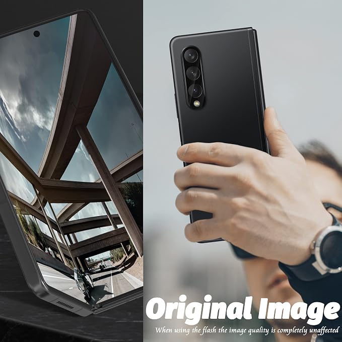 Orzero (2 Pack) Camera Lens Protector Compatible for Samsung Galaxy Z Fold 4 5G, Protector de Cámera Tempered Glass 9 Hardness HD Anti-Scratch Bubble-Free - Image 3