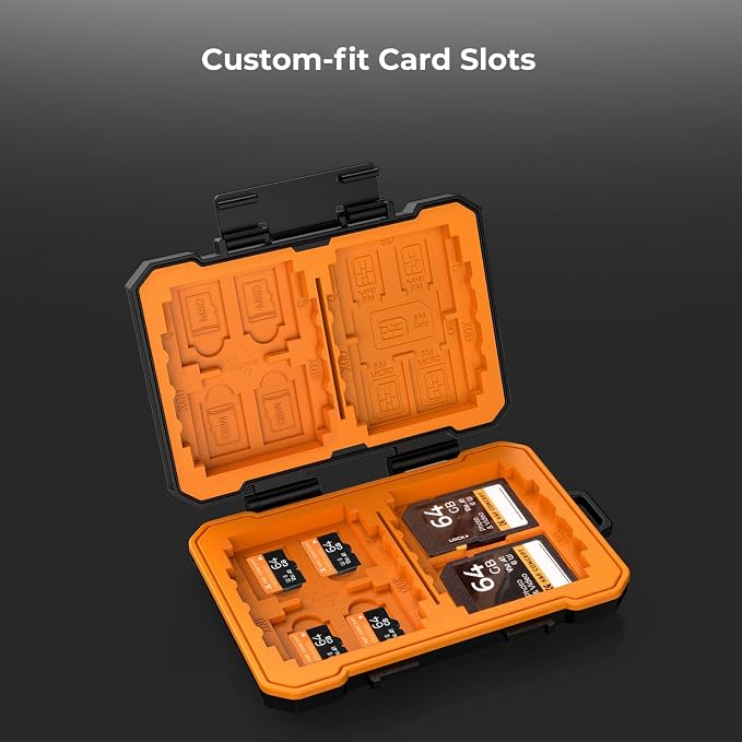 K&F CONCEPT 29 Slot Memory Card Case, Carrying Case for SD, CF, CFexpress | Micro SD, Nano SIM & Micro SIM Cards, PM01 - Image 4