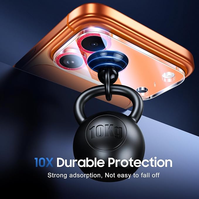 UniqueMe for 3 Pack iPhone 17 Pro Camera Lens Protector - Glitter Red | Drop Protection, Case Friendly, 9H Tempered Glass, Camera Cover Screen, Update New Version - Image 2