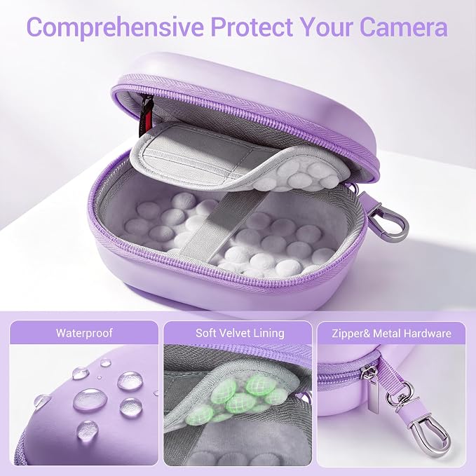 CoBak Carrying & Protective Case for Digital Camera,CAMKORY/Lecran/Duluvulu | for KODAK FZ55,FZ245,PIXPRO C1,WPZ2/Canon PowerShot ELPH 360/Sony DSCW800,DSCW830/Krlun/Lecnippy/Nsoela/VAHOIALD FHD 1080P - Image 4