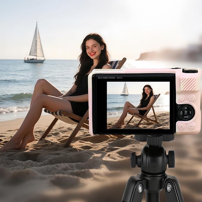 Camera Case for Canon PowerShot SX740/ SX730 Digital Camera, SX740 HS Case | Soft Silicone Protective Case Removable Lens Cover, Comes with 2 Screen Protectors and 1 Wrist Strap. (Mist Pink) - Image 3