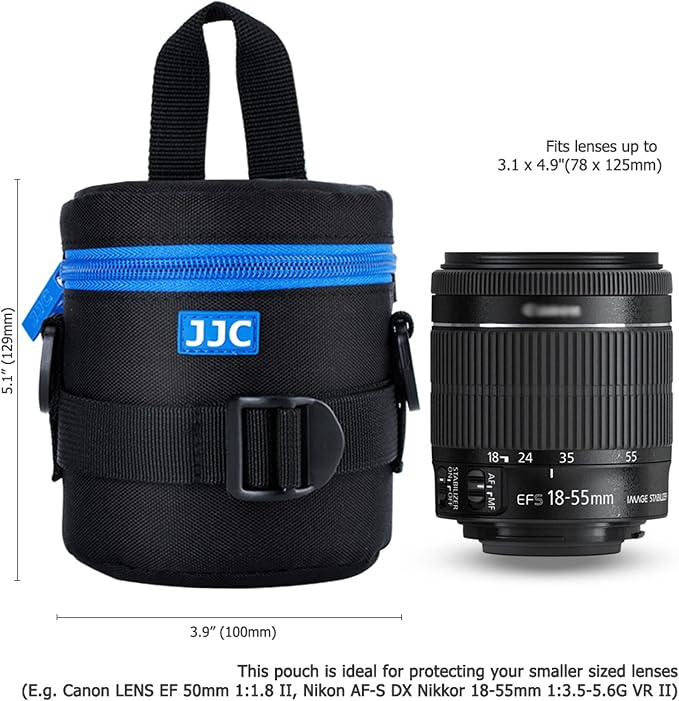 Camera Lens Case Bag for Canon RF-S 18-150mm EF 50mm f/1.8 Below 2.95x3.9" | Camera Lens Carrying Bag for Canon EF-S 18-55mm II for Nikon AF 50mm f1.8D AF-S 50 mm f1.8G 18-55mm Fuji XF 23mm 35mm F2 - Image 8