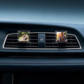 Gift for Dad & Grandpa - 2 Pack Car Air Vent Photo Holder for Father's Day, Dashboard Vent Personalized Acrylic Clip-on Picture Frame, Magnetic Photo Display Frames for Family, Couples, Safe Driving Presents 2.36"x2.36" by LECART