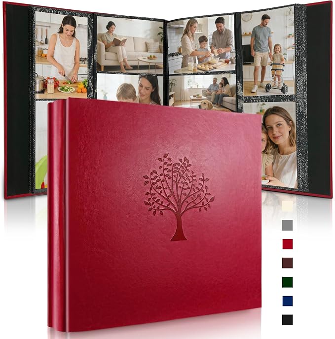 Photo Album 4x6 600 Slip-in Pockets, PU Leather Large Capacity Photo Book | Holds Horizontal & Vertical Photos Acid-Free for Mom Grandma Baby Shower Wedding Anniversary Christmas - Image 8