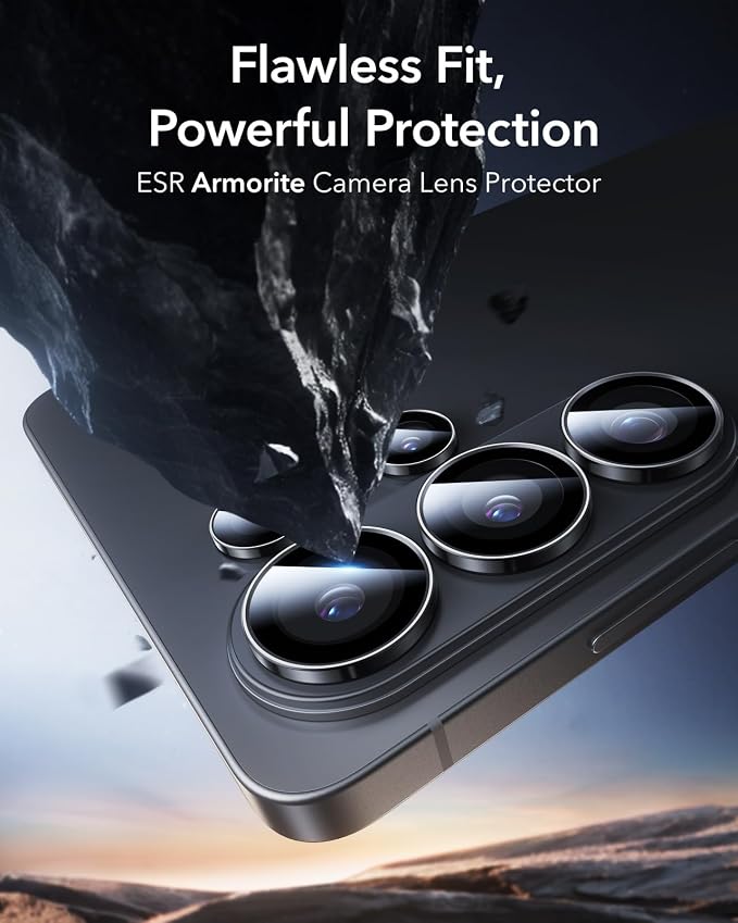 ESR for Samsung Galaxy S26 Ultra Camera Lens Protector, 2 Pack, Black | Individual Camera Cover, 9H Tempered Glass, Original Camera Clarity, Scratch-Resistant, Case Friendly - Image 2