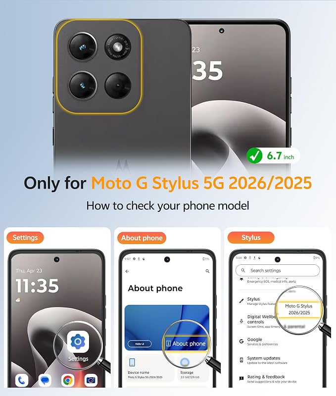 FNTCASE for Moto G Stylus 2026/2025 Case, Fit for Magsafe, Screen Protector | Anti Yellowing Magnetic Back, 14FT Military Grade Drop Protection, Shockproof Protective Phone Cover, Transparent - Image 2