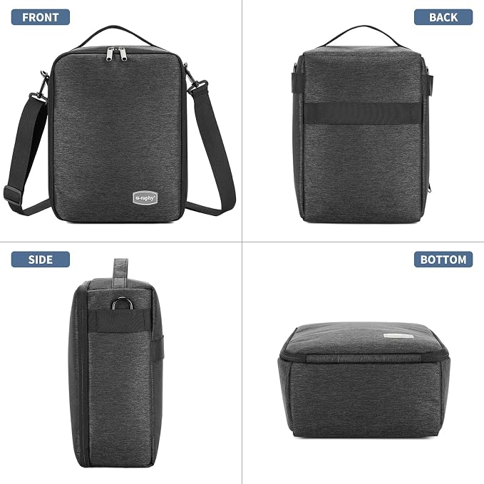 G-raphy Camera Insert Bag Lenses Cases with Large Capacity Camera Case Dividers with Grab Handle and Removal Strap Shockproof for DSLR SLR Mirrorless Cameras and Other Photography Accessories (Grey) - Image 4