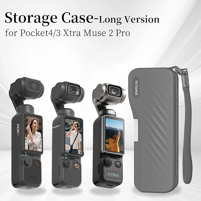 Portable Hard Case for DJI Osmo Pocket 4/3 Xtra Muse Camera Accessories | Rigid PC Storage Case, Portable Premium Protective Cover with 3 Magnetic CPL ND Filter Slots & 2 Memory Card Storage Slots - Image 2